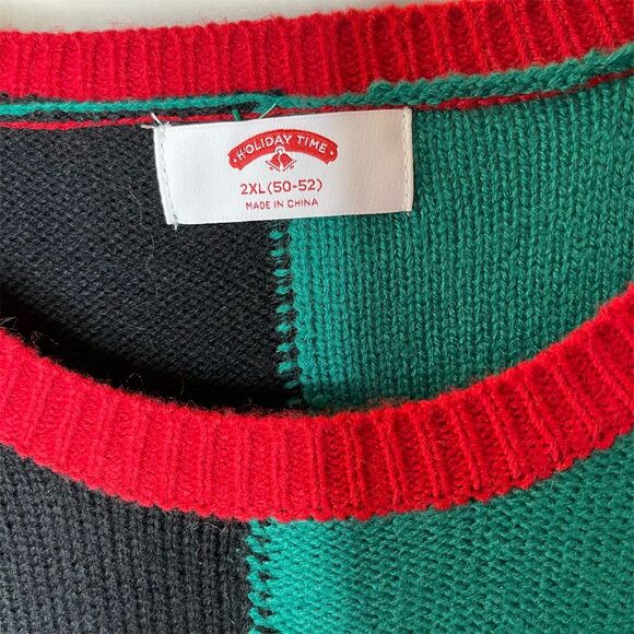 Ugly Christmas Gangsta Santa Claus Sweater 2XL Naughty or Nice Holiday - Picture 4 of 5